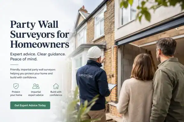 Image of couple with Party wall survey from Survey One Colchester